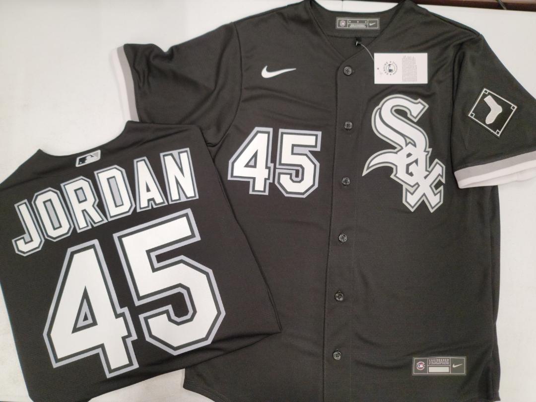 Nike Chicago White Sox MICHAEL JORDAN Baseball Jersey BLACK