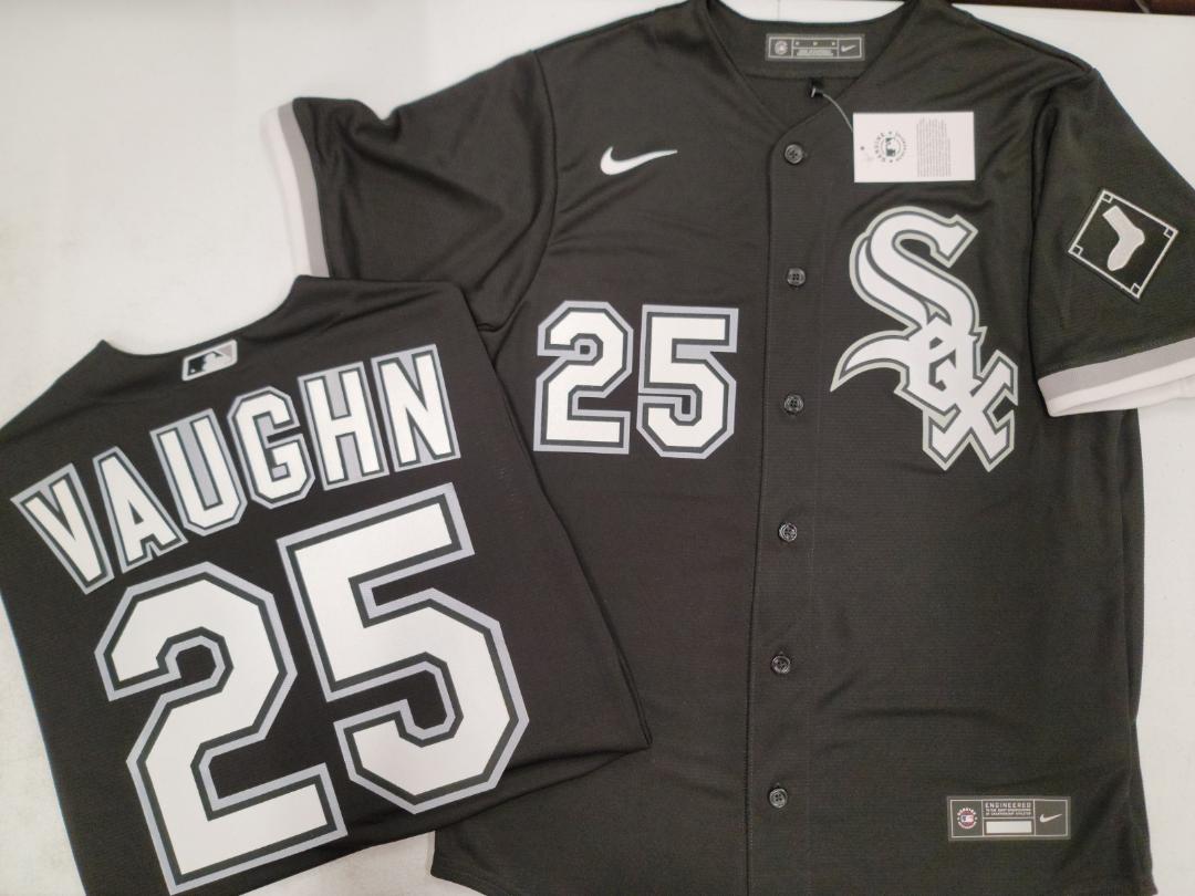 Nike Chicago White Sox ANDREW VAUGHN Baseball Jersey BLACK