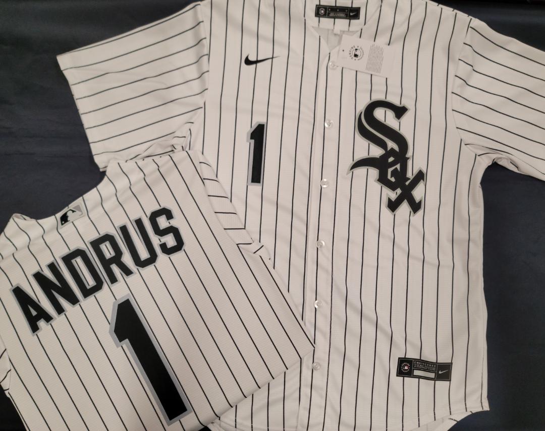 Nike Chicago White Sox ELVIS ANDRUS Baseball Jersey WHITE P/S