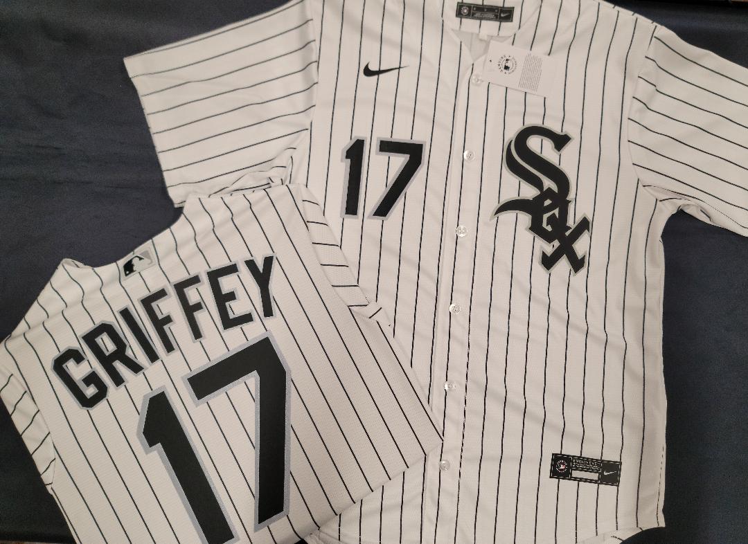 Nike Chicago White Sox KEN GRIFFEY JR Baseball Jersey WHITE P/S