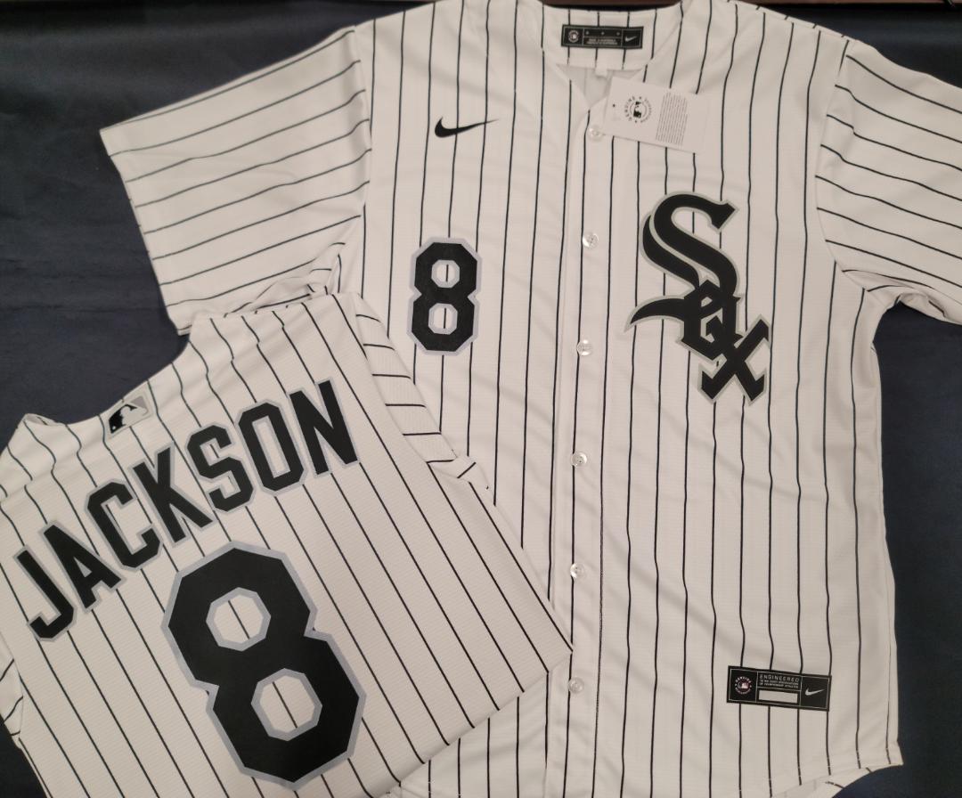 Nike Chicago White Sox BO JACKSON Baseball Jersey WHITE P/S –