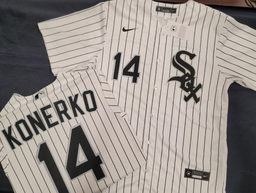 Nike Chicago White Sox PAUL KONERKO Baseball Jersey WHITE P/S