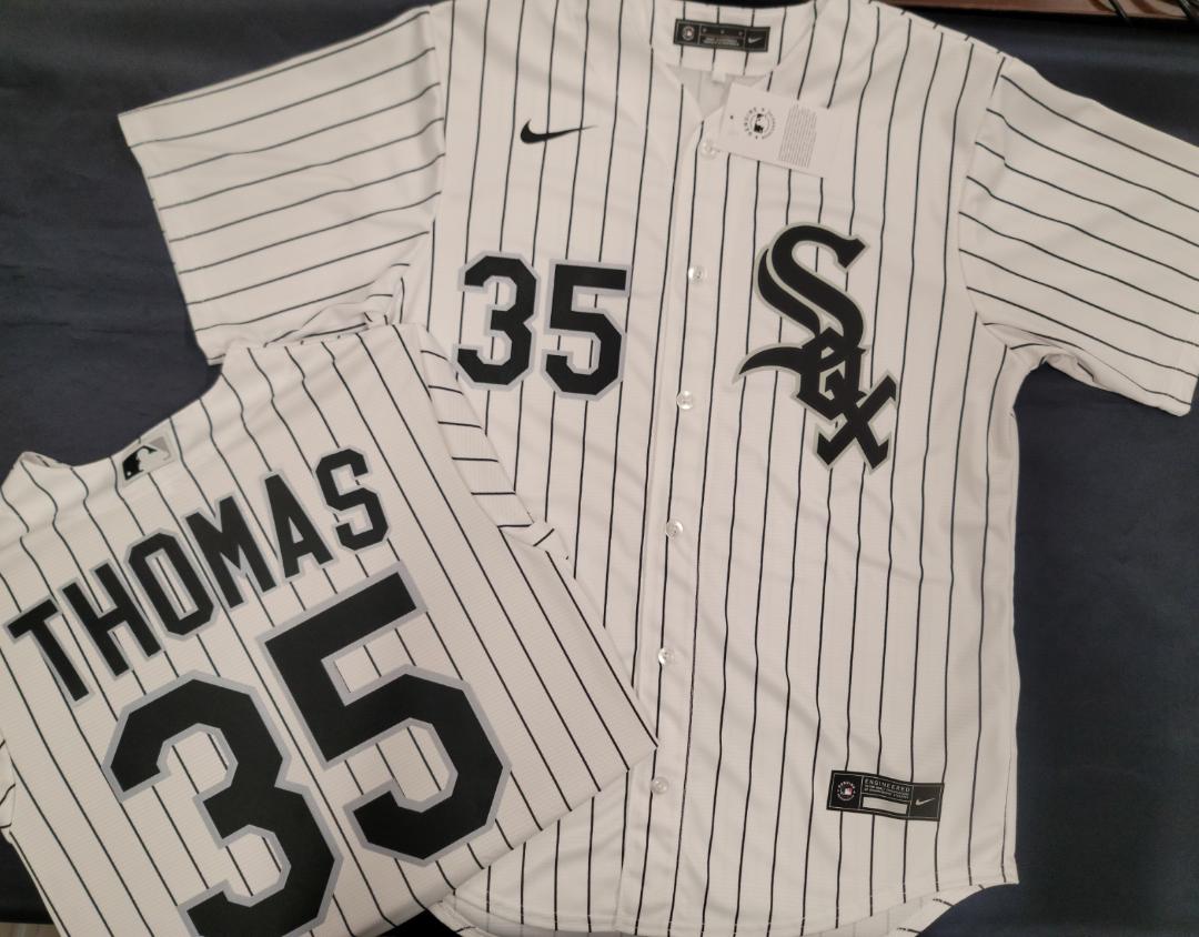 Nike Chicago White Sox FRANK THOMAS Baseball Jersey WHITE P/S