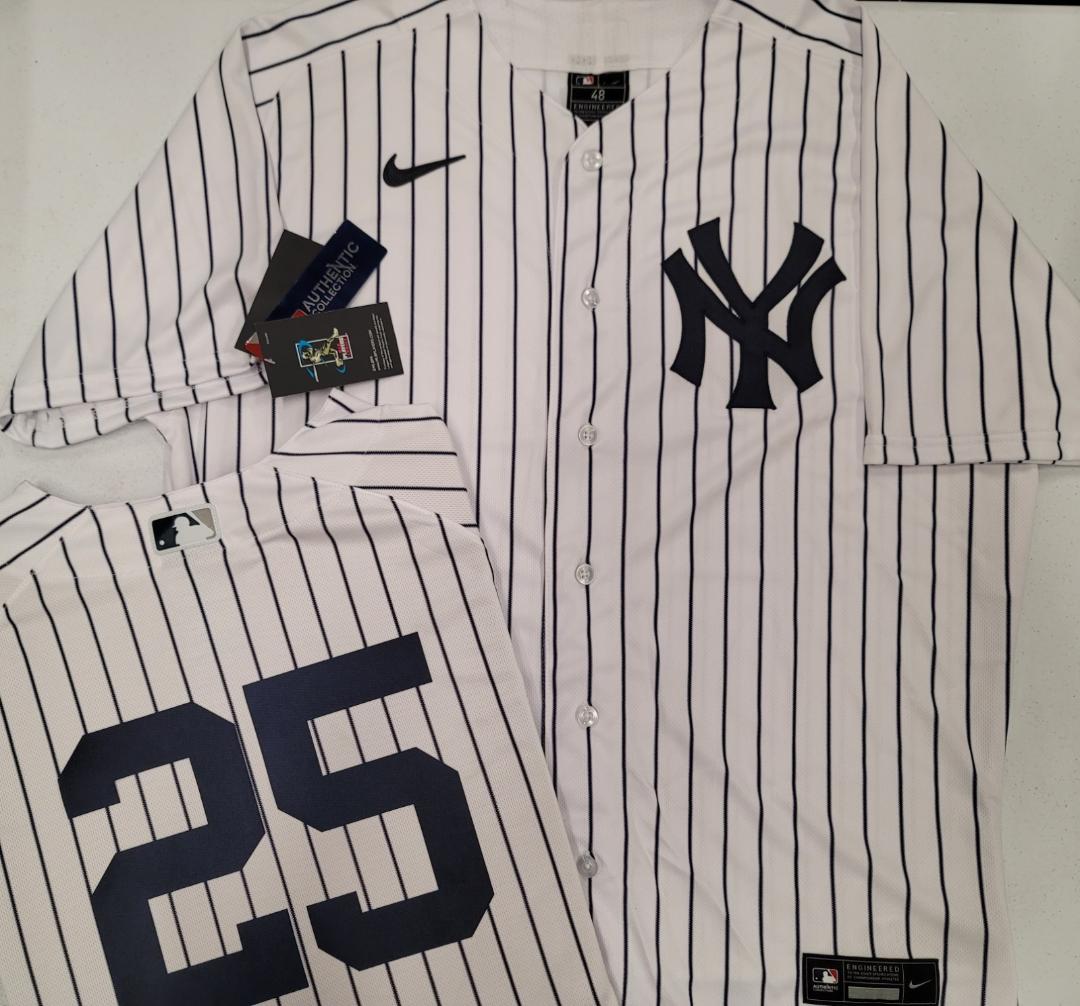 Nike New York Yankees GLEYBER TORRES Sewn AUTHENTIC GAME Jersey White P/S 48