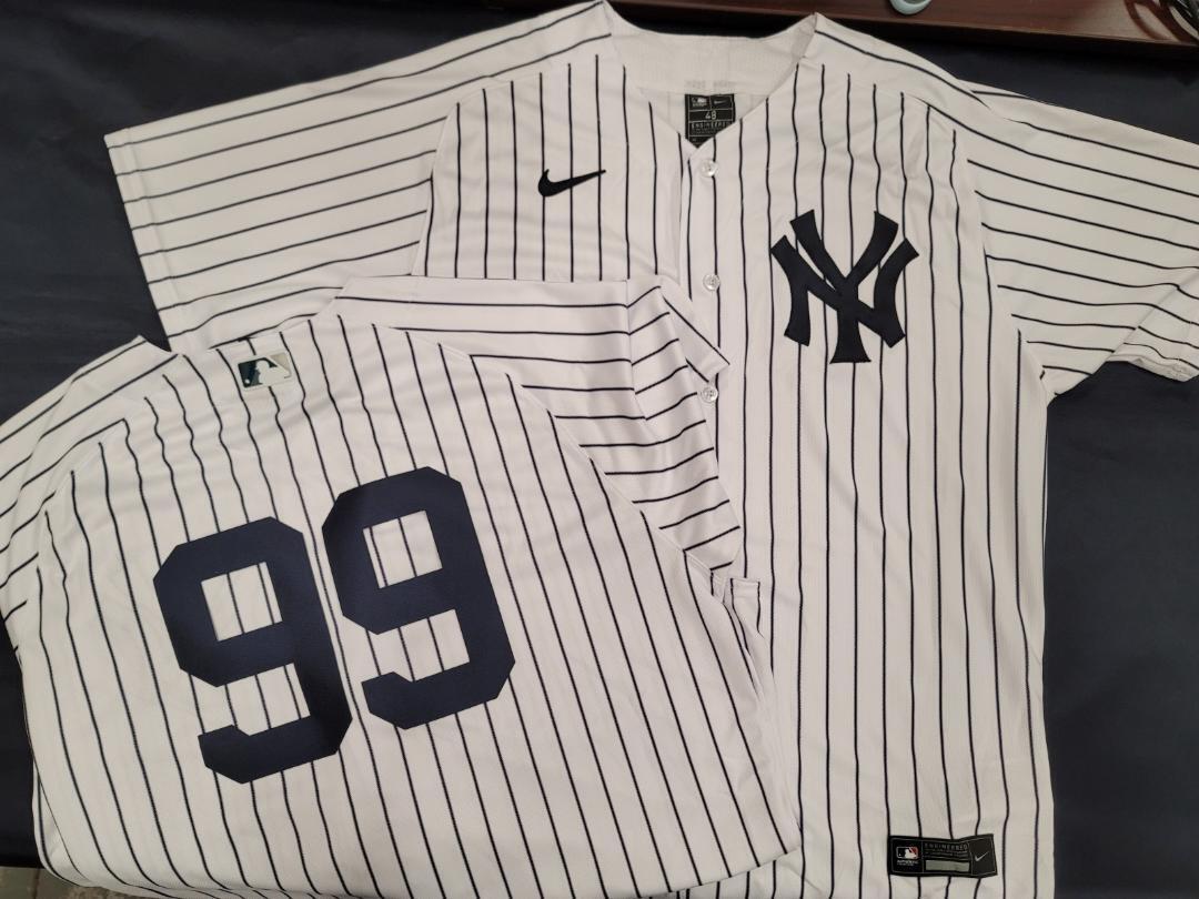 Nike New York Yankees AARON JUDGE Sewn AUTHENTIC GAME Jersey White P/S 48