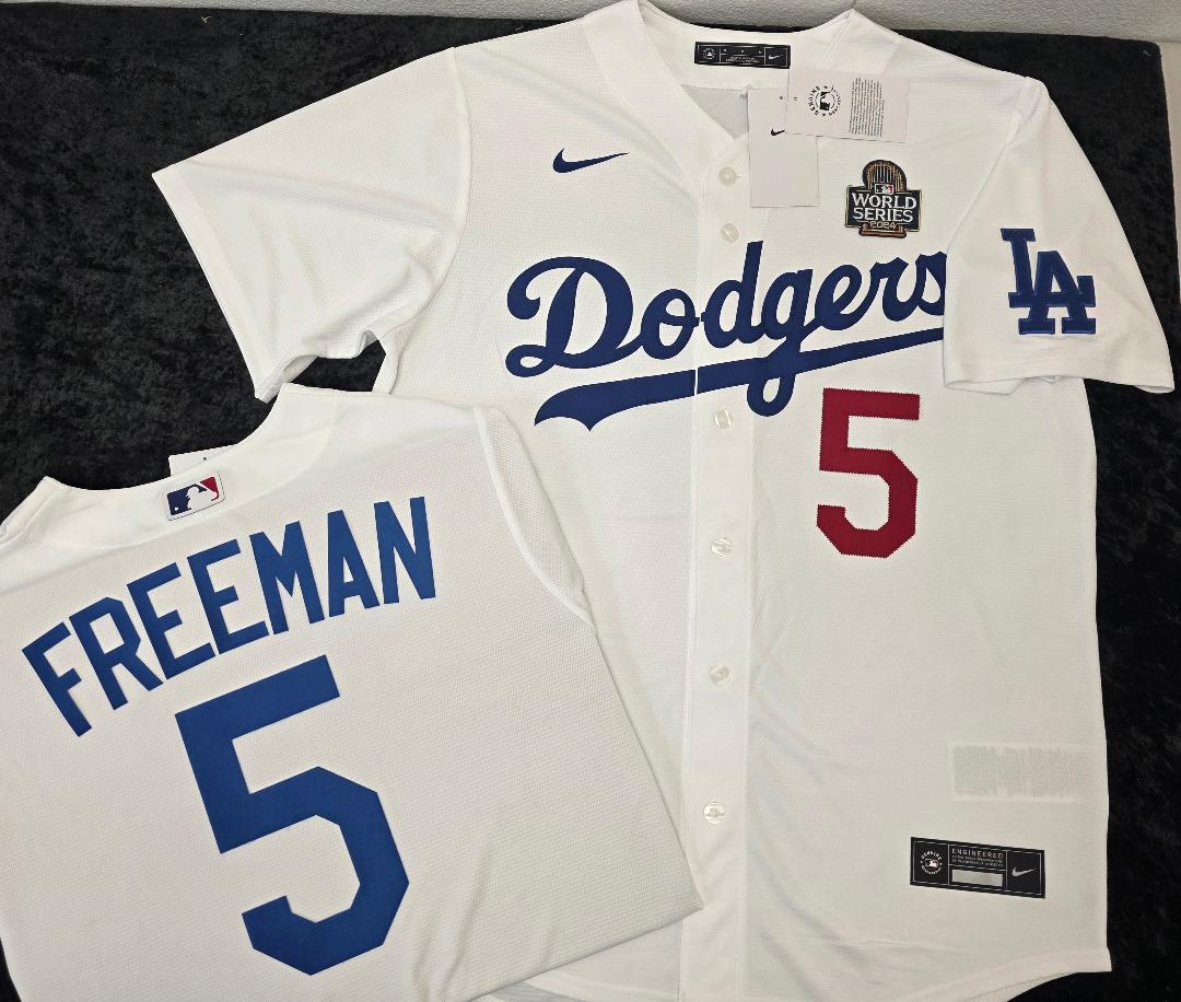 Nike Los Angeles Dodgers FREDDIE FREEMAN 2024 World Series Baseball Jersey WHITE