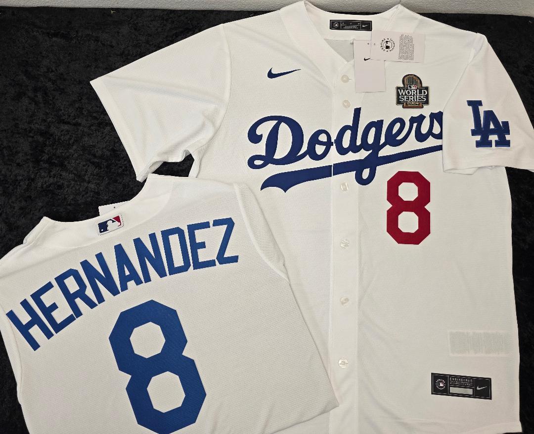 Nike Los Angeles Dodgers KIKI HERNANDEZ 2024 World Series Baseball Jersey WHITE
