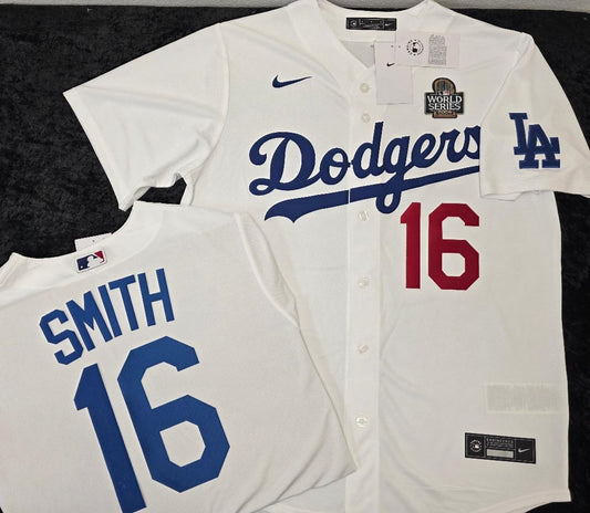 Nike Los Angeles Dodgers WILL SMITH 2024 World Series Baseball Jersey WHITE
