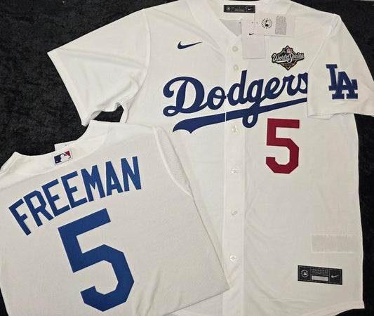 Nike Los Angeles Dodgers FREDDIE FREEMAN 2025 World Series Baseball Jersey WHITE