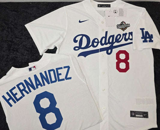 Nike Los Angeles Dodgers KIKI HERNANDEZ 2025 World Series Baseball Jersey WHITE