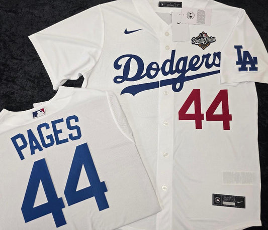 Nike Los Angeles Dodgers ANDY PAGES 2025 World Series Baseball Jersey WHITE