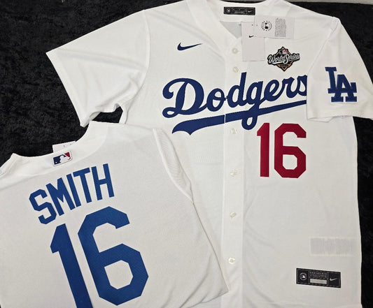 Nike Los Angeles Dodgers WILL SMITH 2025 World Series Baseball Jersey WHITE