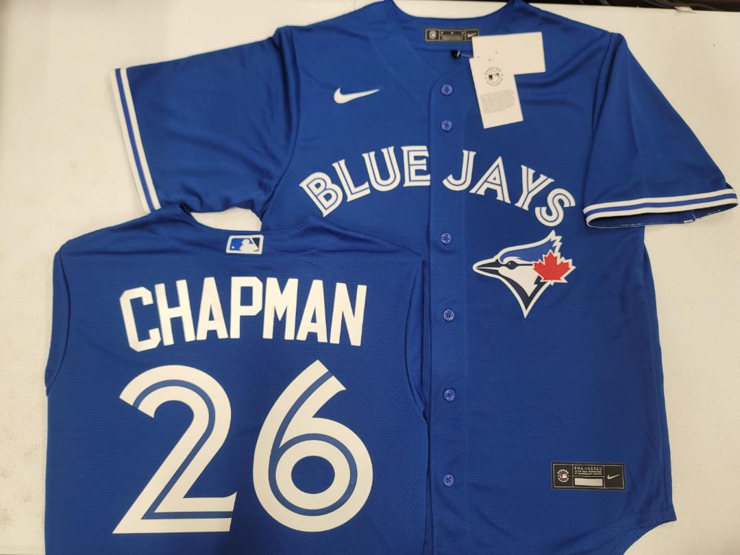 Nike Toronto Blue Jays MATT CHAPMAN Sewn Baseball Jersey ROYAL