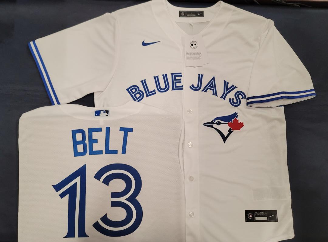 Nike Toronto Blue Jays BRANDON BELT Sewn Baseball Jersey WHITE