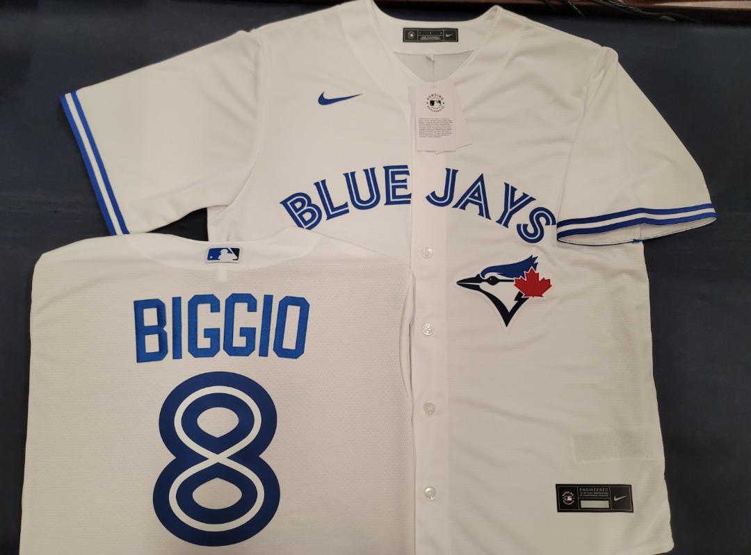 Nike Toronto Blue Jays CAVAN BIGGIO Sewn Baseball Jersey WHITE