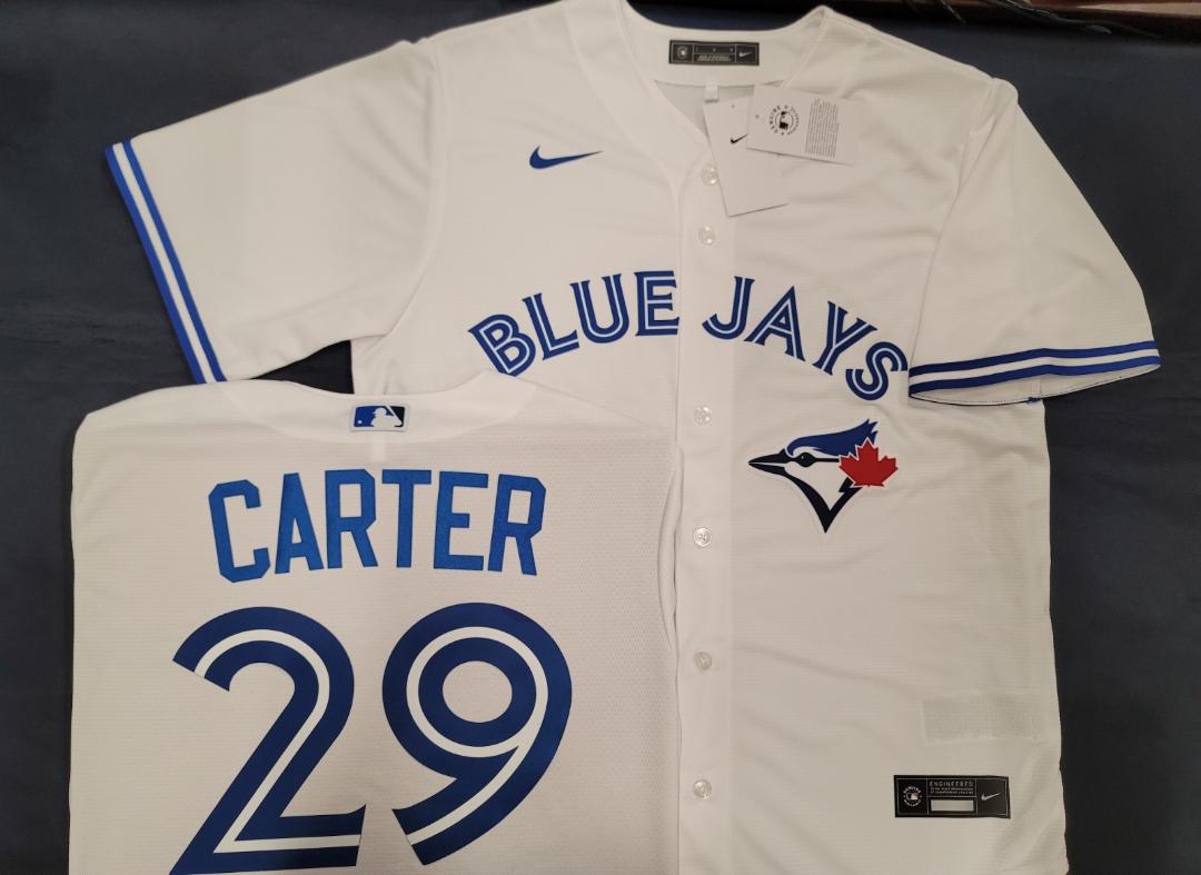 Nike Toronto Blue Jays JOE CARTER Sewn Baseball Jersey WHITE