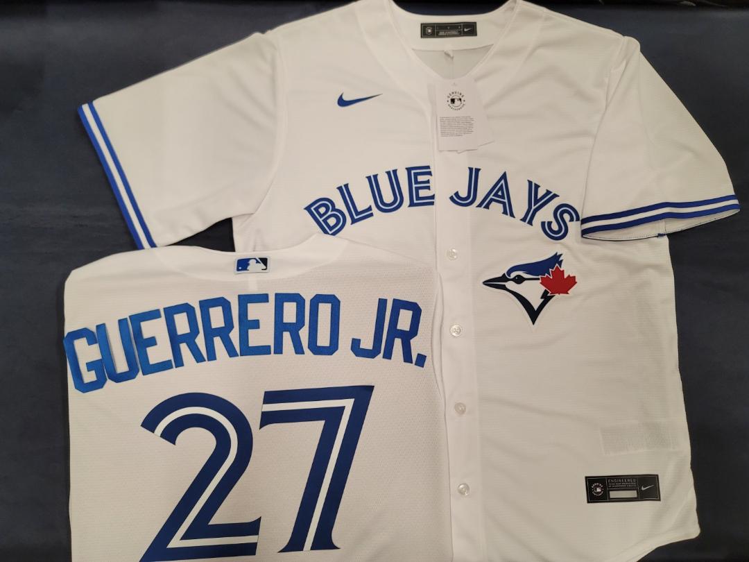 Nike Toronto Blue Jays VLADIMIR GUERRERO JR Sewn Baseball Jersey WHITE