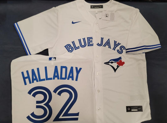 Nike Toronto Blue Jays ROY HALLADAY Sewn Baseball Jersey WHITE