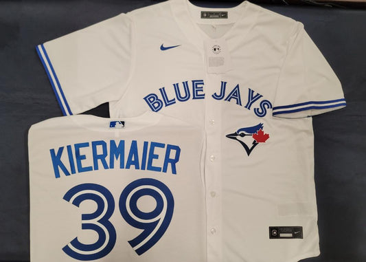 Nike Toronto Blue Jays KEVIN KIERMAIER Sewn Baseball Jersey WHITE