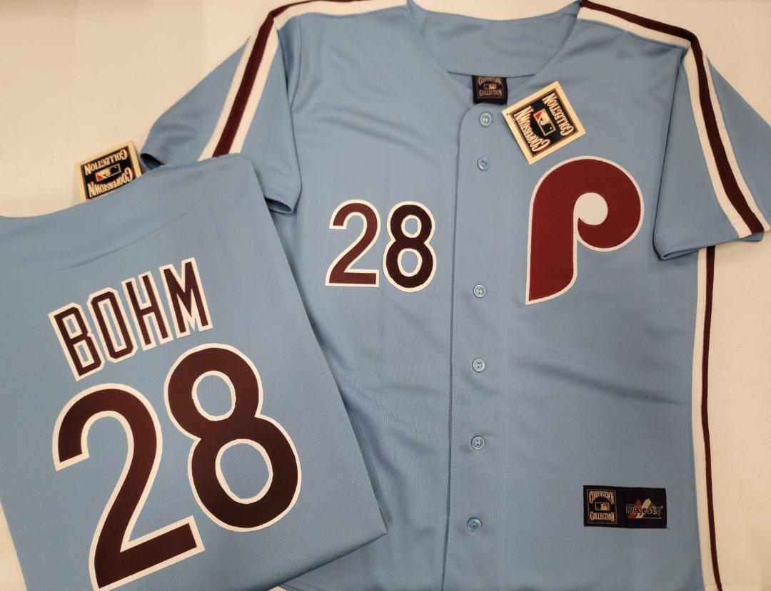 Cooperstown Collection Philadelphia Phillies ALEC BOHM Sewn THROWBACK Baseball Jersey