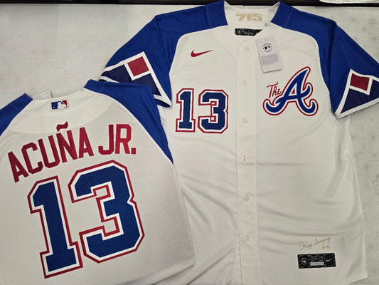 Nike Atlanta Braves RONALD ACUNA JR Sewn City Connect Baseball Jersey