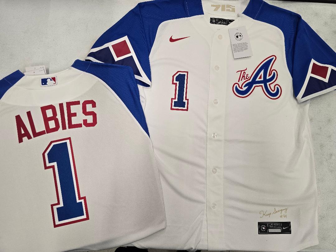 Nike Atlanta Braves OZZIE ALBIES Sewn City Connect Baseball Jersey