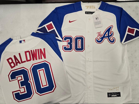 Nike Atlanta Braves DRAKE BALDWIN Sewn City Connect Baseball Jersey