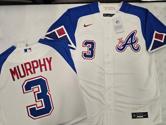 Nike Atlanta Braves DALE MURPHY Sewn City Connect Baseball Jersey