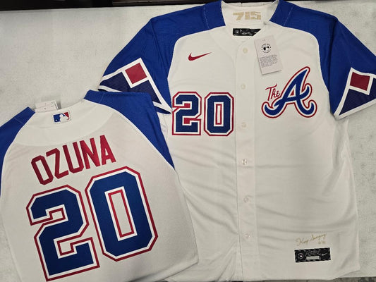 Nike Atlanta Braves MARCELL OZUNA Sewn City Connect Baseball Jersey