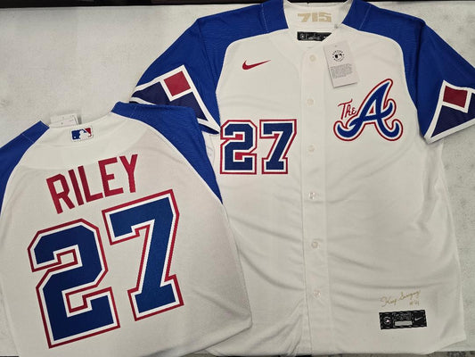 Nike Atlanta Braves AUSTIN RILEY Sewn City Connect Baseball Jersey
