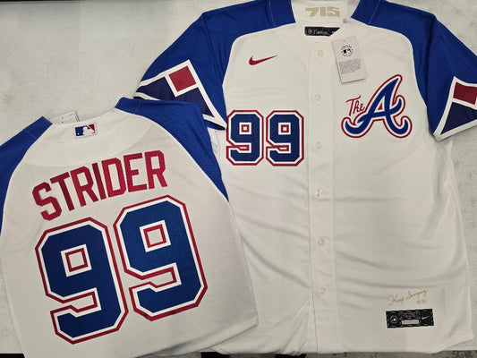 Nike Atlanta Braves SPENCER STRIDER Sewn City Connect Baseball Jersey