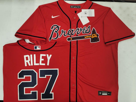 Nike / Youth Atlanta Braves Austin Riley #27 Red Replica Baseball