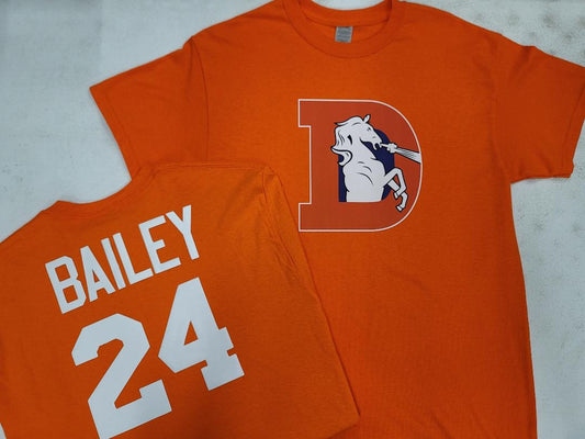 Mens NFL Team Apparel Denver Broncos CHAMP BAILEY Throwback Football Jersey Shirt ORANGE