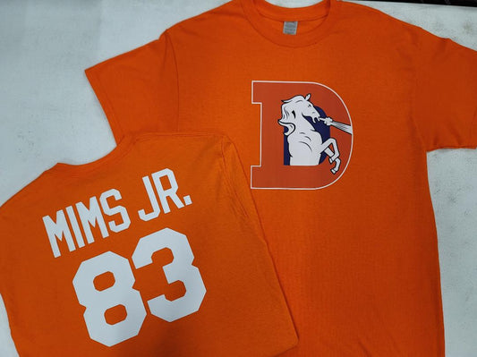 Mens NFL Team Apparel Denver Broncos MARVIN MIMS JR Throwback Football Jersey Shirt ORANGE