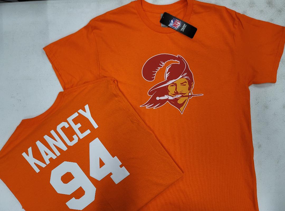 Mens NFL Team Apparel Tampa Bay Buccaneers CALIJAH KANCEY Throwback Football Jersey Shirt ORANGE