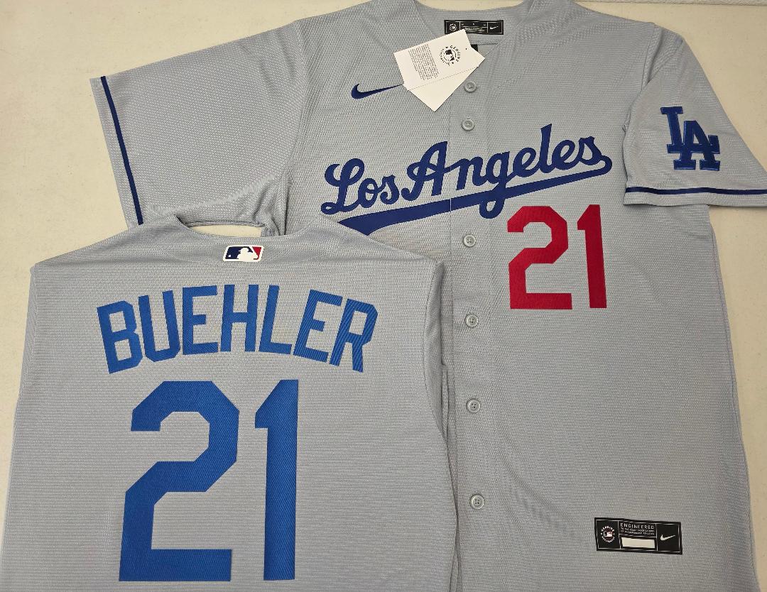 Nike Los Angeles Dodgers WALKER BUEHLER Baseball Jersey GRAY