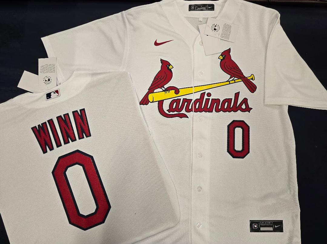 Mens Nike St Louis Cardinals MASYN WINN Baseball Jersey WHITE