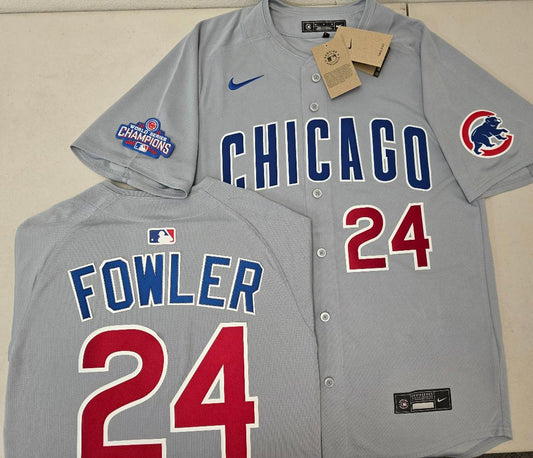 Nike Chicago Cubs DEXTER FOWLER 2016 World Series Baseball Jersey GRAY