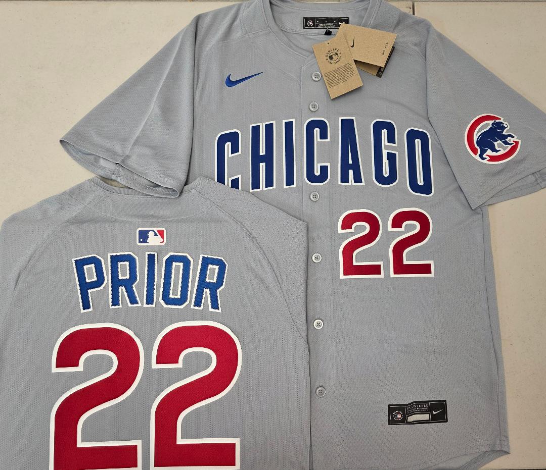 Nike Chicago Cubs MARK PRIOR Vintage Baseball Jersey GRAY