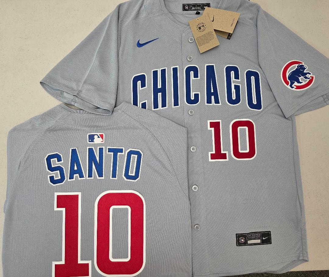 Nike Chicago Cubs RON SANTO Vintage Baseball Jersey GRAY