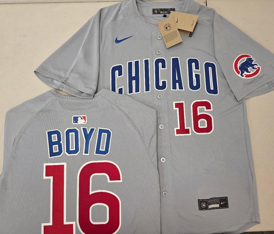 Nike Chicago Cubs MATTHEW BOYD SEWN Baseball Jersey GRAY