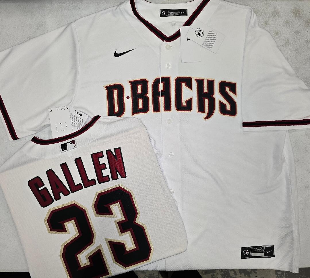 Nike Arizona Diamondbacks ZAC GALLEN Sewn Baseball Jersey WHITE