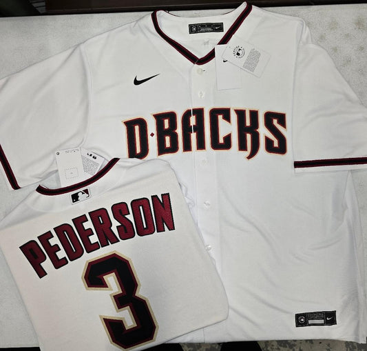 Nike Arizona Diamondbacks JOC PEDERSON Sewn Baseball Jersey WHITE
