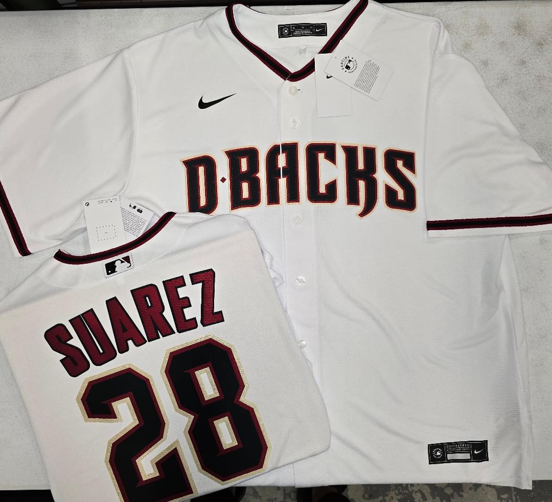 Nike Arizona Diamondbacks EUGENIO SUAREZ Sewn Baseball Jersey WHITE