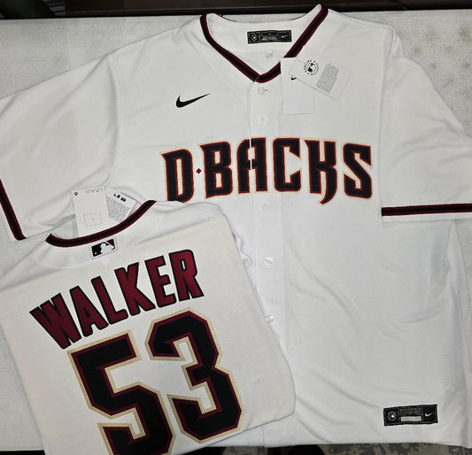 Nike Arizona Diamondbacks CHRISTIAN WALKER Sewn Baseball Jersey WHITE