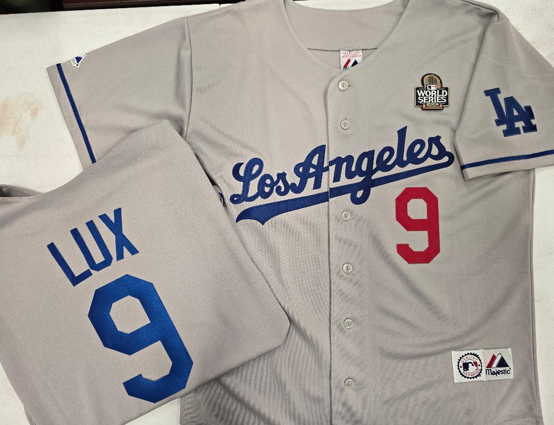 Los Angeles Dodgers GAVIN LUX 2024 World Series Baseball Jersey GRAY