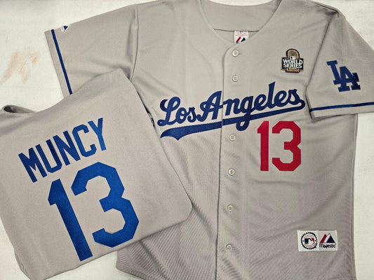 Los Angeles Dodgers MAX MUNCY 2024 World Series Baseball Jersey GRAY