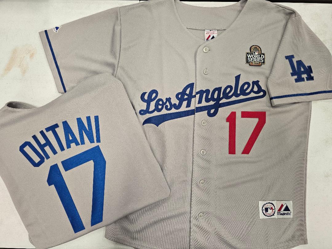 Los Angeles Dodgers SHOHEI OHTANI 2024 World Series Baseball Jersey GRAY