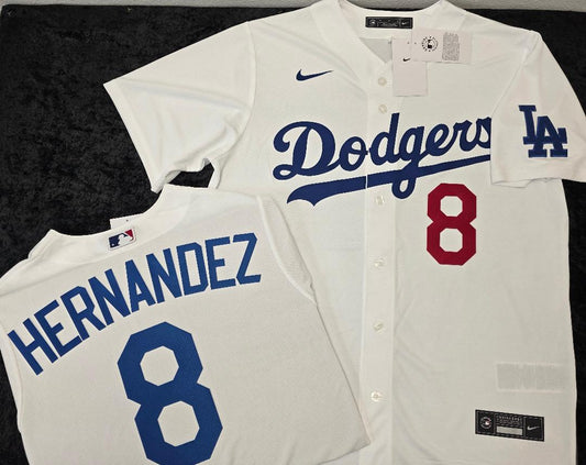 NIKE Los Angeles Dodgers KIKI HERNANDEZ SEWN Baseball Jersey WHITE