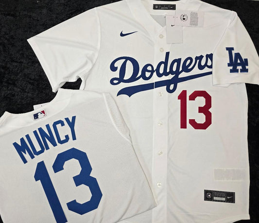 NIKE Los Angeles Dodgers MAX MUNCY SEWN Baseball Jersey WHITE